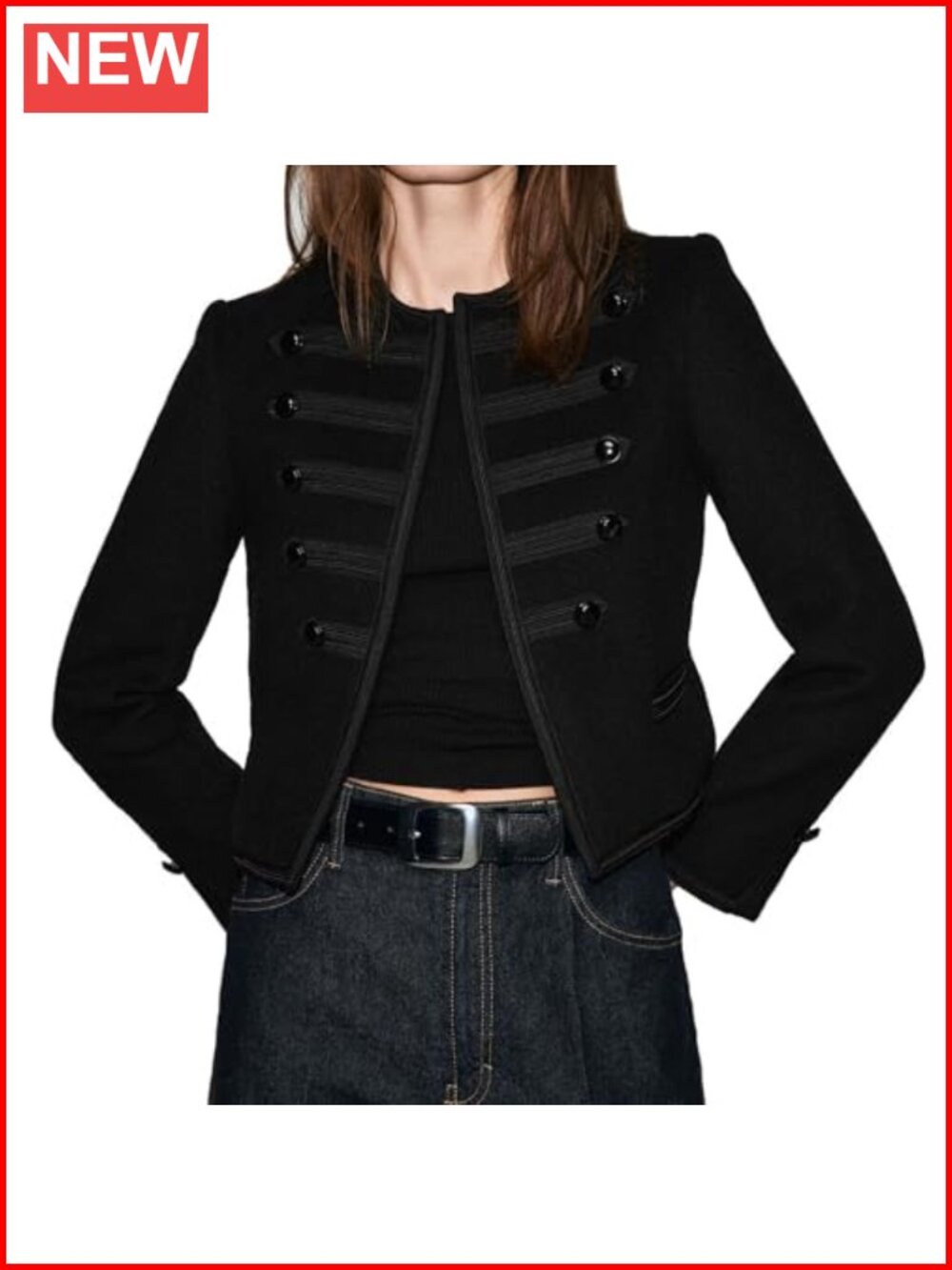 Steampunk Wool Blend Military Jacket Napoleon Collar Casual Blazer